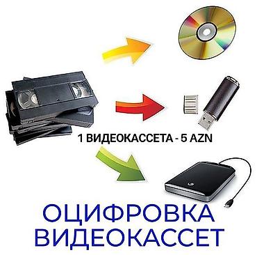 Услуги: Videokassetlərin, kompakt və DVD-disklərin yaddaş qurğularına (fləşka — 2