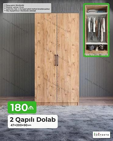casio sumqayit: İki qapılı geyim dolabı - Ölçü: 47 × 200 × 90 sm - Material: 18 mm — 1