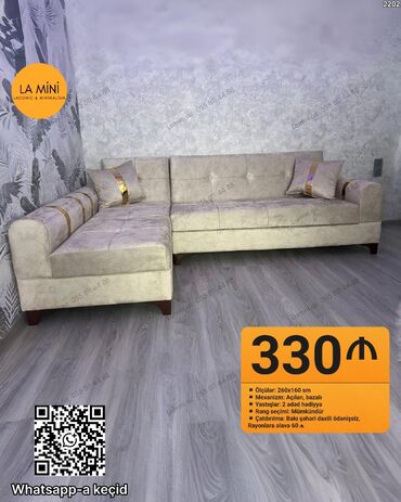 Divanlar: Künc divan, Açılan, Bazalı, Parça, Şəhərdaxili pulsuz çatdırılma