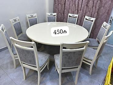 Masa dəsti satılır 10 oturcağı ilə birlikdə cəmi 450₼. İdeal
