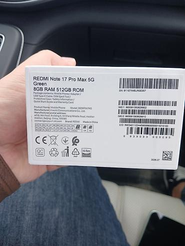 hile mobile: Xiaomi 512 GB, rəng - Yaşıl — 2