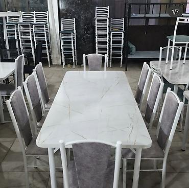silver kitchen: Кухонный стол и стул, Новый, цвет - Серый — 3