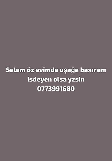 xeste baxicisi axtariram: Uşaq baxımı xidməti – ev şəraitində - Öz evimdə uşaq baxımı və — 1