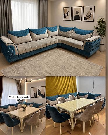 Qonaq otağı dəstləri: Divan, Masa və oturacaqlar — 9