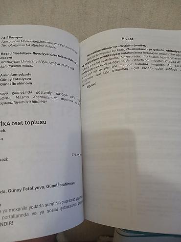 quran erebce kitab: Məhsul: “Informatika test toplusu” – 2-ci nəşr Təsvir: - Müəllimlərin — 2