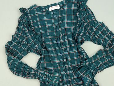 Shirts: Shirt 13 years, condition - Very good, pattern - Cell, color - Green