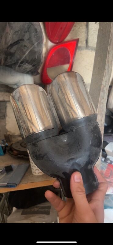 продажа авто в азербайджане: İkili egzoz ucu (Y tipli) - Material: paslanmayan polad uclar, metal