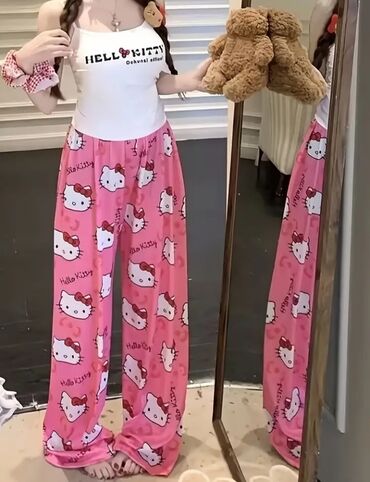 Пиджаки: Məhsul: Qadın üçün rahat ev/pyjama şalvarı - Dizayn: Parlaq çəhrayı