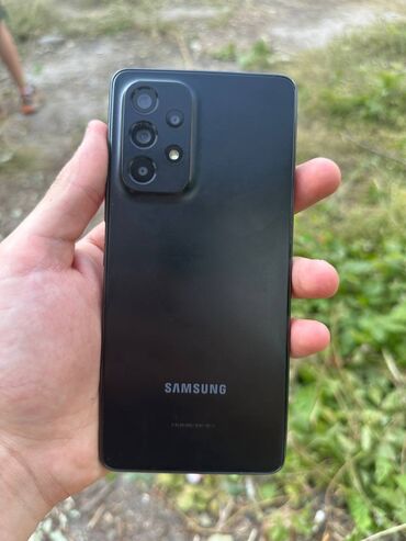 телефоны бу ош: Samsung Galaxy A53, Колдонулган, 128 ГБ, түсү - Кара, 2 SIM