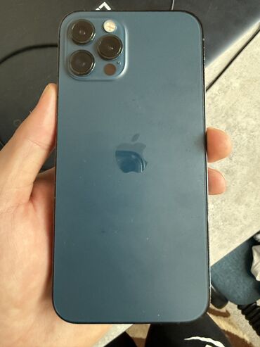 Apple iPhone: IPhone 12 Pro, Б/у, 256 ГБ, Pacific Blue, Зарядное устройство, Чехол, Кабель, 85 %