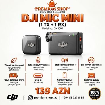 DJI Mic Mini (1 TX + 1 RX) lalafo.az -da DJI Mic Mini (1 TX + 1 RX)