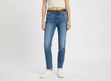 plisowane spodnie reserved: DENIM JEANS, Джинси жіночі, розмір XS