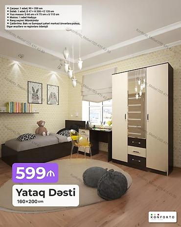 Yataq Dəsti – 160×200 sm Məzmun: - Çarpayı: 1 ədəd, 90×200 sm - lalafo.az -da Yataq Dəsti – 160×200 sm Məzmun: - Çarpayı: 1 ədəd, 90×200 sm -