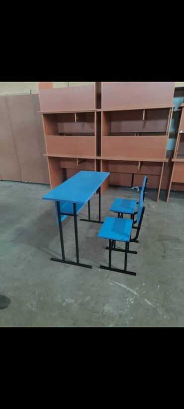 Uşaq masaları: Oğlan və qız üçün, Yeni, Siyirməsiz, Parta, Stullar ilə — 11