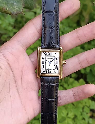 Cartier Tank Klassik dizaynlı zərif qol saatı - Dördbucaqlı qızılı
