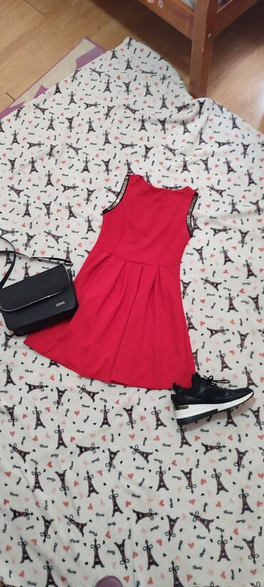 lol haljina: M (EU 38), bоја - Crvena, Drugi stil, Na bretele