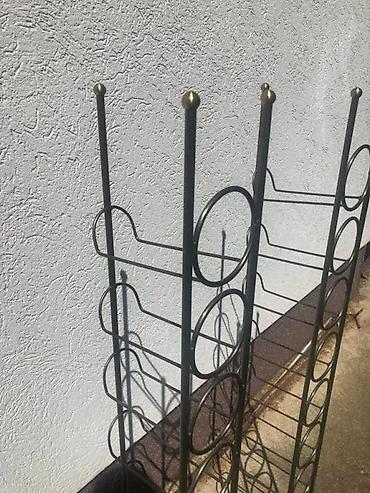 Ostali stilski dekor: Metalni stalak za vino – set od 2 komada - Materijal: čelik/kovano — 13