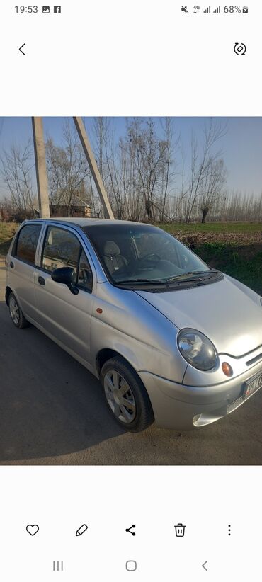 продажа токмок: Daewoo Matiz: 2012 г., 0.8 л, Механика, Бензин, Вэн/Минивэн