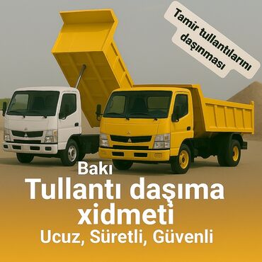 Boşqablar: Bu xidmət tikinti tullantılarının daşınması üçün nəzərdə tutulmuşdur