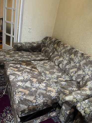 диван раскладушка: Угловой диван, Б/у, Раскладной, С подъемным механизмом, Велюровая ткань, Нет доставки