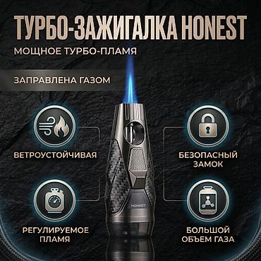 тулга очок: 🔥 Металлическая турбо-зажигалка HONEST с мощным направленным пламенем — 1