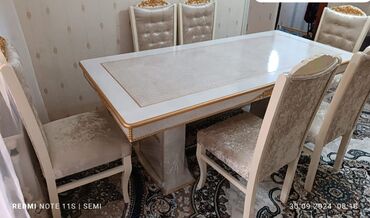 Masa və oturacaq dəstləri: Qonaq otağı üçün, Yeni, Açılmayan, Dördbucaq masa, 6 stul -da lalafo.az — 14 Masa və oturacaq dəstləri: Qonaq otağı üçün, Yeni, Açılmayan, Dördbucaq masa, 6 stul — 14