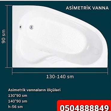 Santexnika: Cakkuzi vannalar matorlu və sadəsi var ölçü seçimi var Türkiyə akrili — 5