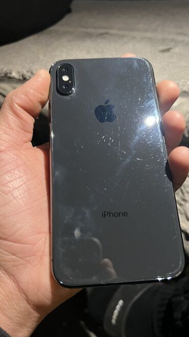 телефон iphone 14: IPhone X, Б/у, 64 ГБ, Черный, Защитное стекло, Чехол
