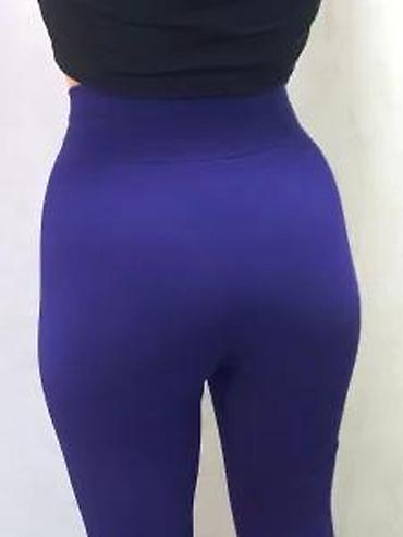 Helanke, biciklistički šortsevi: Ribane sportske helanke – tamnoplave - Model: visok struk, dužina do — 20