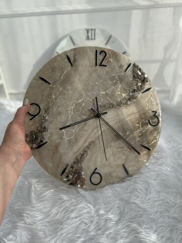 Часы для дома: Настенные часы, диаметр 35 см - Дизайн: мраморные переливы с — 2