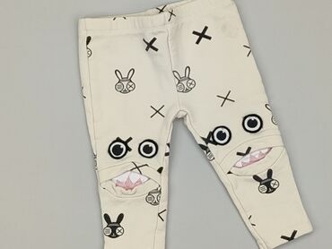 legginsy jeansowe dla dziewczynki: Legginsy, 9-12 m, stan - Dobry