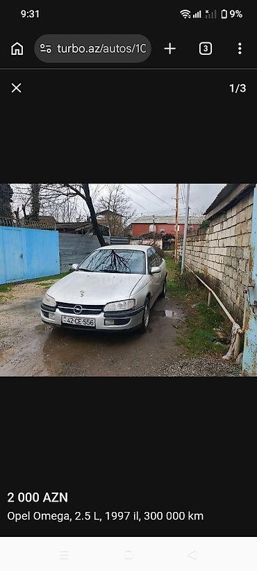 kayu moto: Opel Omega: 2.5 l | 1997 il 300000 km Sedan — 4