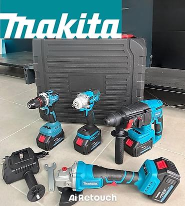 Makita akkumuliyatorlu peşəkar alət dəsti Dəstə daxildir: -