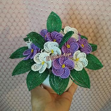 Bitkilər üçün dibçəklər: Muncuqdan el ishleri — 17