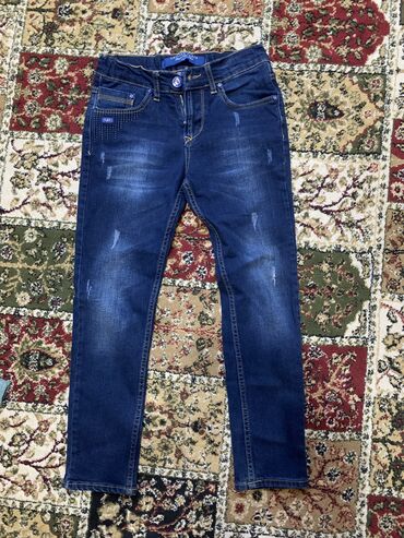 мом джинсы: Джинсы S (EU 36), цвет - Голубой