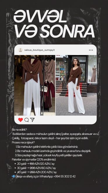 Təmizlik xidmətləri: 📌 Sosial şəbəkələrdə məhsul satırsınız, amma model, kamera, işıq