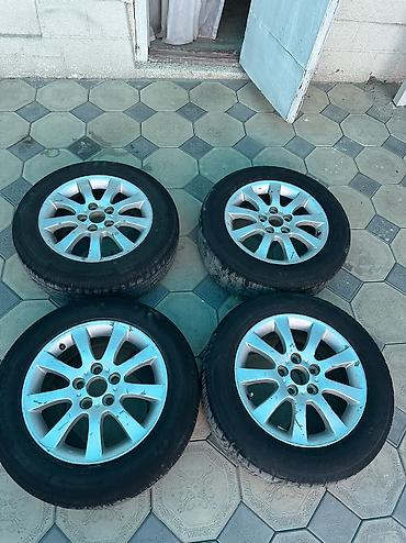 Шиналар жана дисктер: Дөңгөлөктөр монтажда 215 / 60 / R 16, Жай, Колдонулган, Комплект, Жеңил унаалар, Куйма, тешиктери - 5 — 1