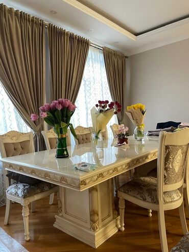 дисконт итальянской мебели: Кухонный стол и стул, Бесплатная доставка, Платная доставка, цвет - Бежевый