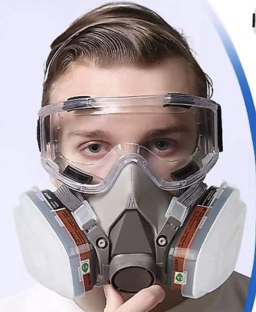 Маска респираторная маска с фильтрами противогаз