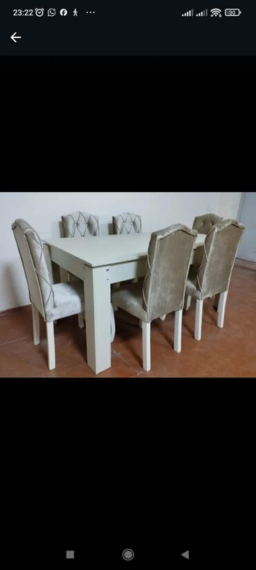 Masa və oturacaq dəstləri: Qonaq otağı üçün, Yeni, Açılmayan, Dördbucaq masa, 6 stul -da lalafo.az — 3 Masa və oturacaq dəstləri: Qonaq otağı üçün, Yeni, Açılmayan, Dördbucaq masa, 6 stul — 3
