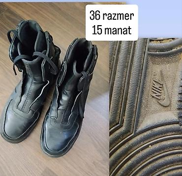 желтые туфли: Цвет - Черный Туфли, Nike, Размер: 36, Для девочек — 2