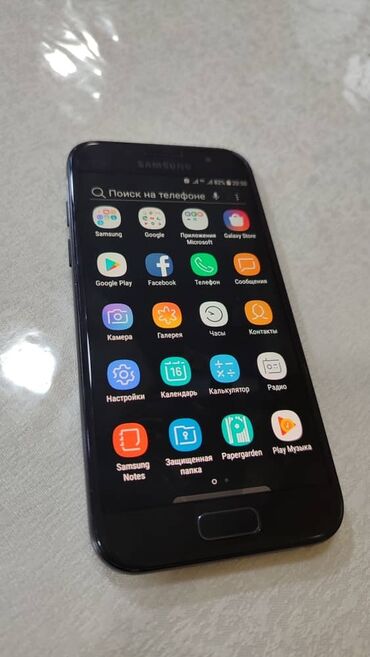 samsung galaxy a3: Samsung Galaxy A3, Б/у, 16 ГБ, цвет - Черный, 1 SIM, 2 SIM