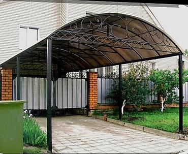 каменные доски: Навесы для авто и двора под ключ - Конструкция: металлический каркас — 2