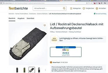 Oprema za kampovanje: Rocktrail vreća za spavanje – deka/mumija sa kompresionom/transportnom — 2