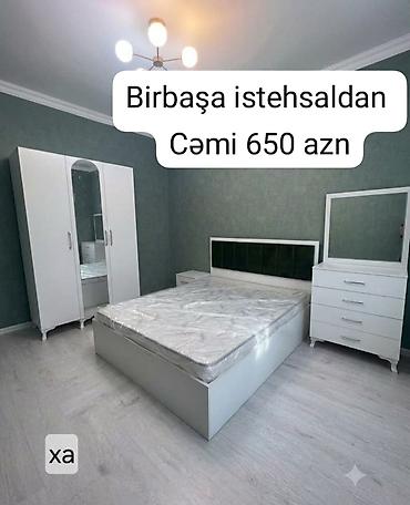 Yataq otağı mebel dəsti – birbaşa istehsaldan. Cəmi 650 AZN. Dəst