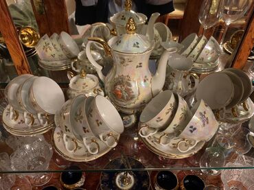 yuxuda qend qabi gormek: Çay dəsti, rəng - Ağ, Farfor, Almaniya