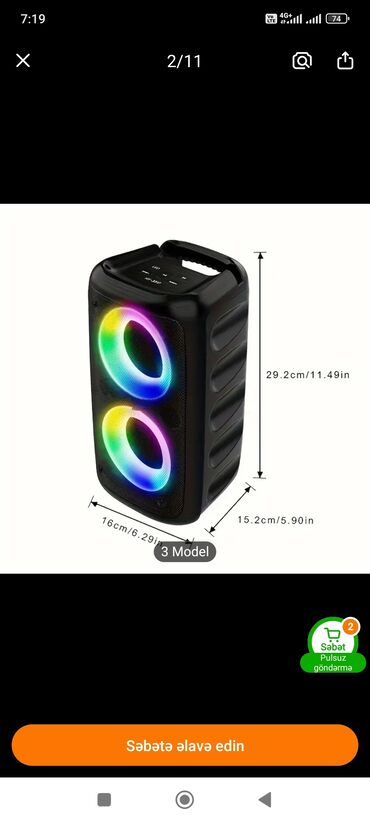 Minidisk və disk pleyerlər: Yeni 4U Kolonka, Növ - Bluetooth, rəng - Qara