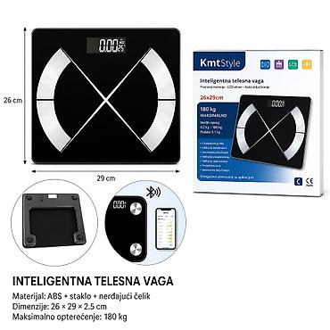 KMT Bluetooth skala telesne masti od crnog nerđajućeg čelika 2406880