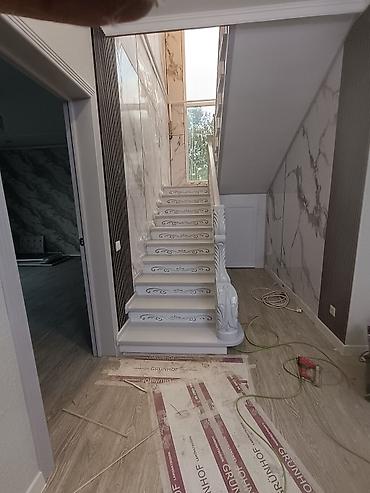 Обшивка лестниц: Лестница на заказ,,, Каражыгач, Жангак, Сосна, Фанера шпон. Баалар — 12