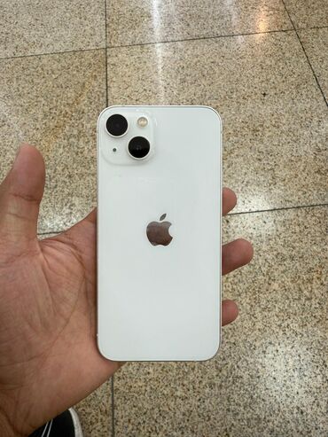 купить бу айфон 13: IPhone 13, Колдонулган, 128 ГБ, Ак, 92 %
